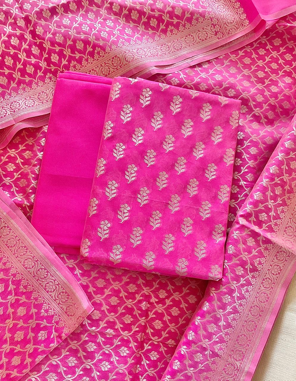 Banarasi Salwar Suit Material – Unstitched Festive Wear | Studio Ribbons