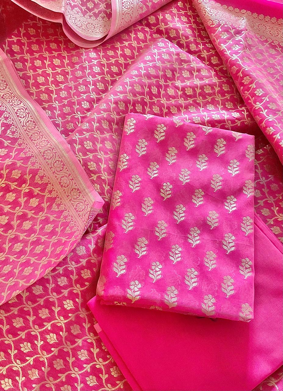 Banarasi Salwar Suit Material – Unstitched Festive Wear | Studio Ribbons