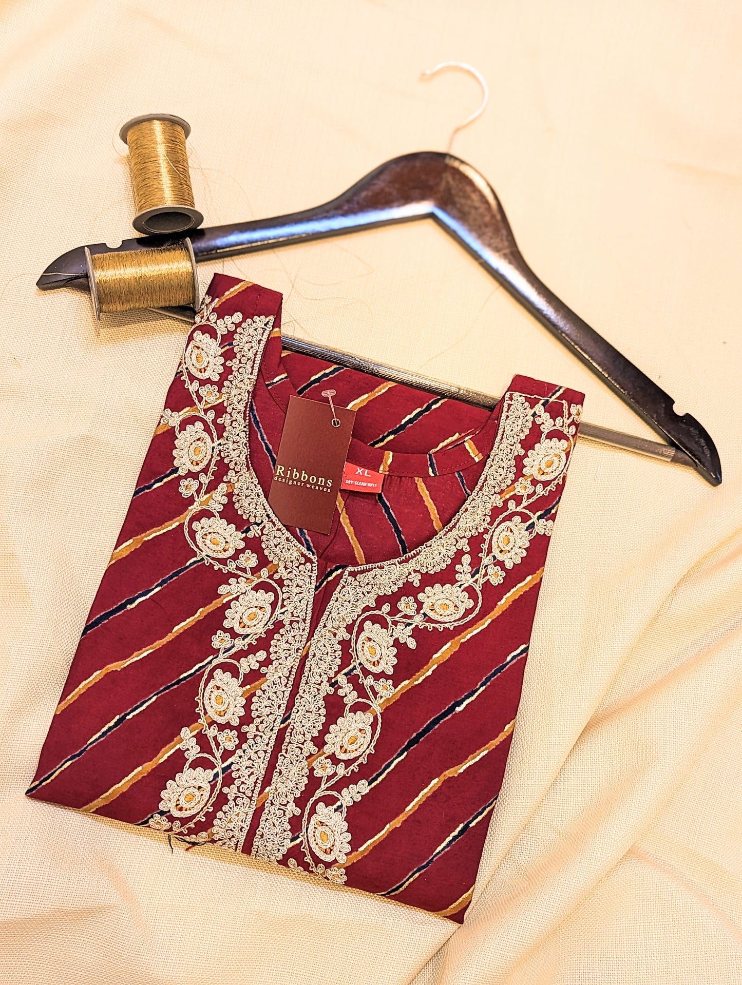 Semi Silk Ready-to-Wear Kurta – Elegant & Comfortable Ethnic Wear | Studio Ribbons