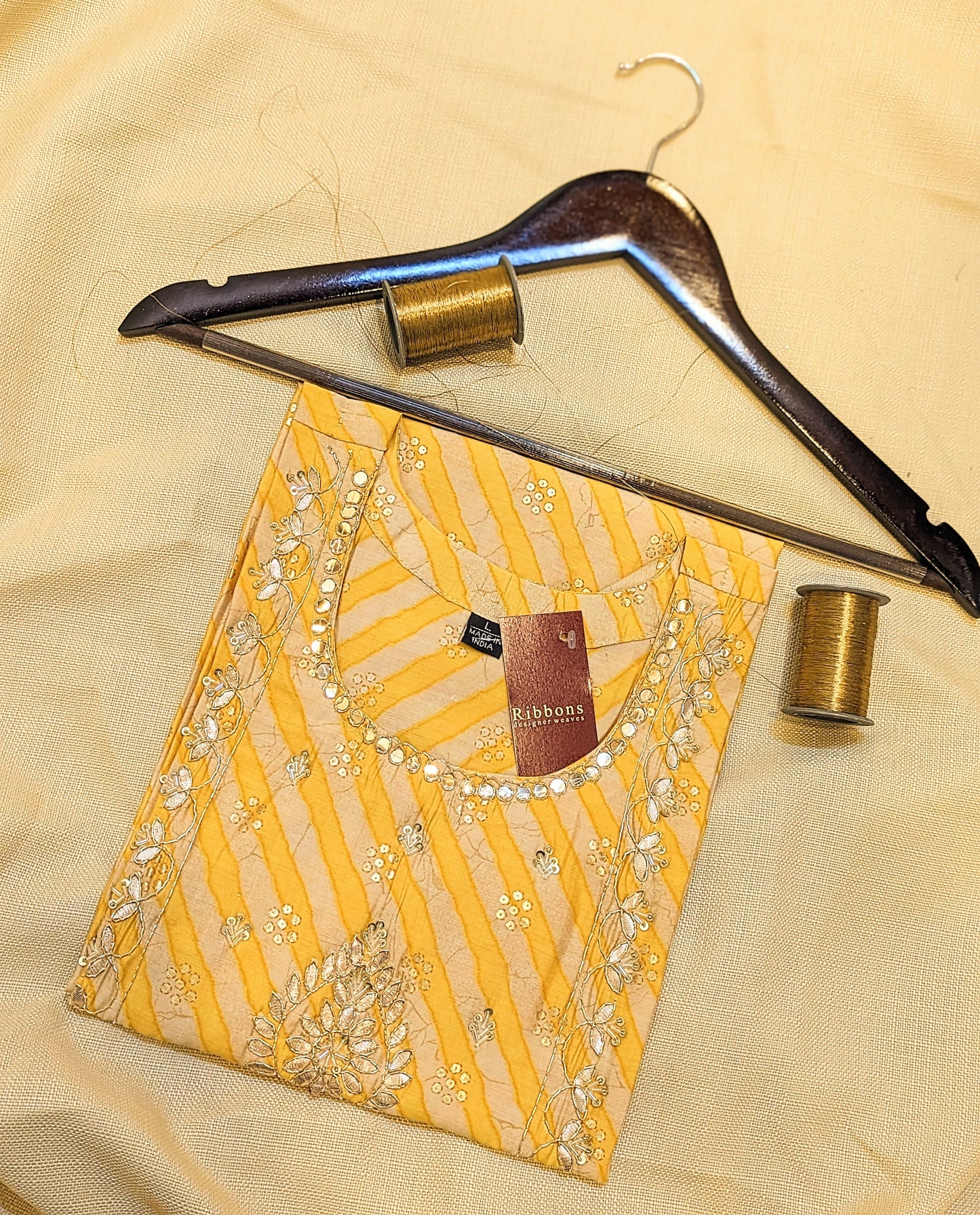 Semi Silk Ready-to-Wear Kurta – Elegant & Comfortable Ethnic Wear | Studio Ribbons