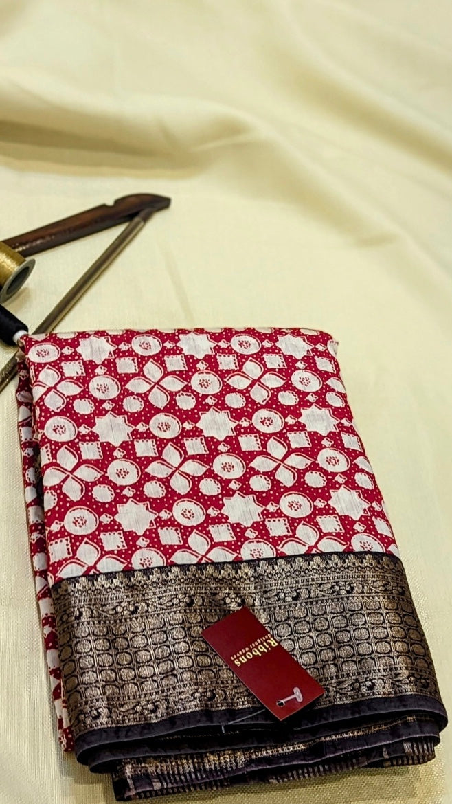 Printed Semi Silk Saree