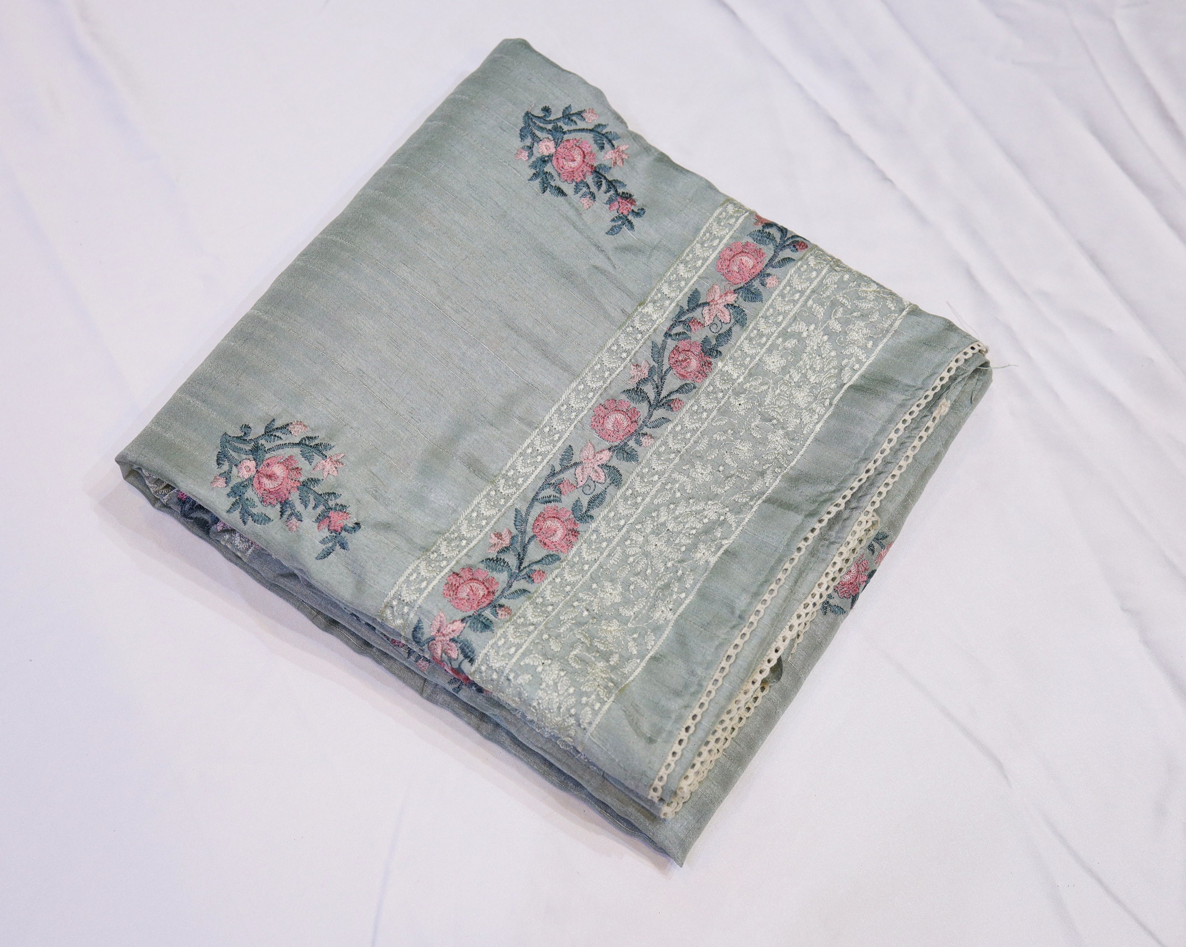 Embroidery Semi Silk Saree
