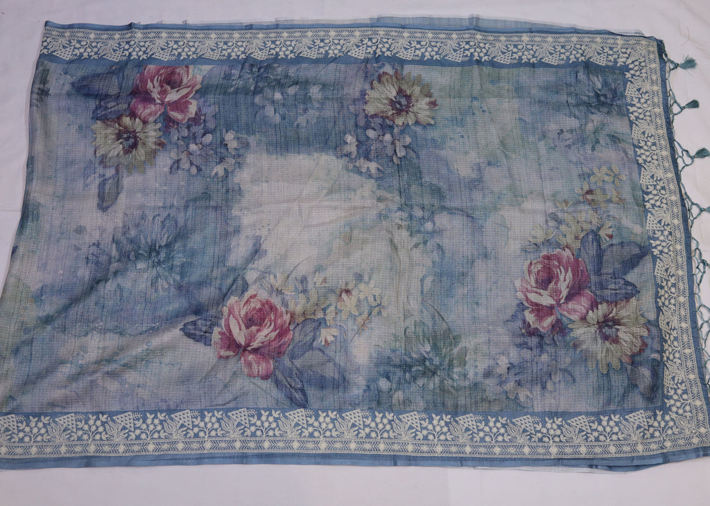 Floral Digital Print Kota Saree
