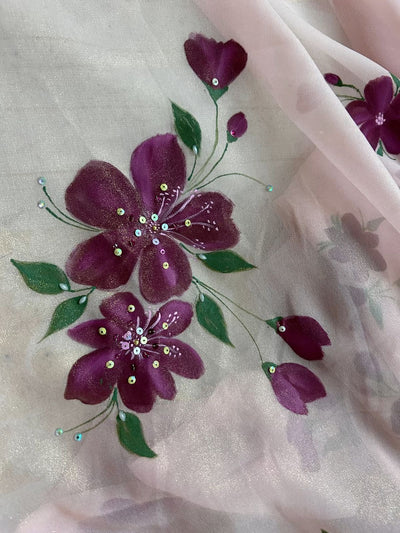 Hand PaintingArtistic hand-painted motifs or scenes on fabric, very unique and personalized.