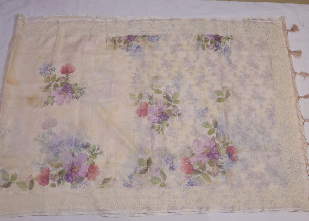 Floral Digital Print Kota Saree