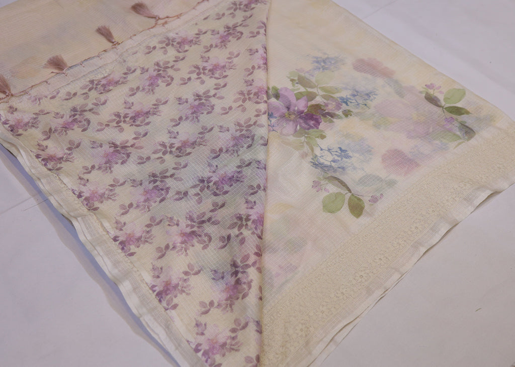 Floral Digital Print Kota Saree