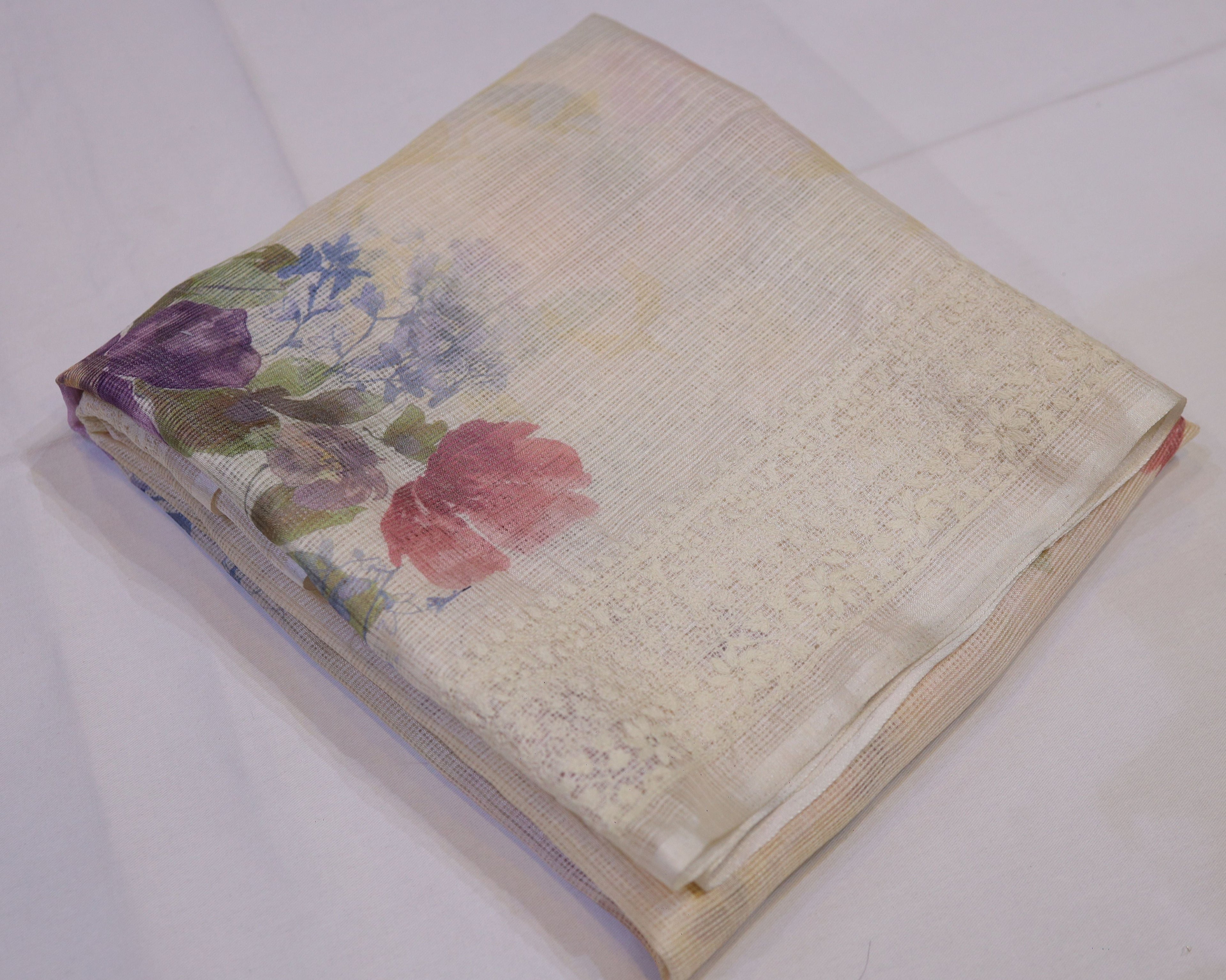 Floral Digital Print Kota Saree