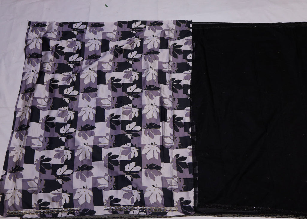 Organza Saree with Digital Print Blouse Piece