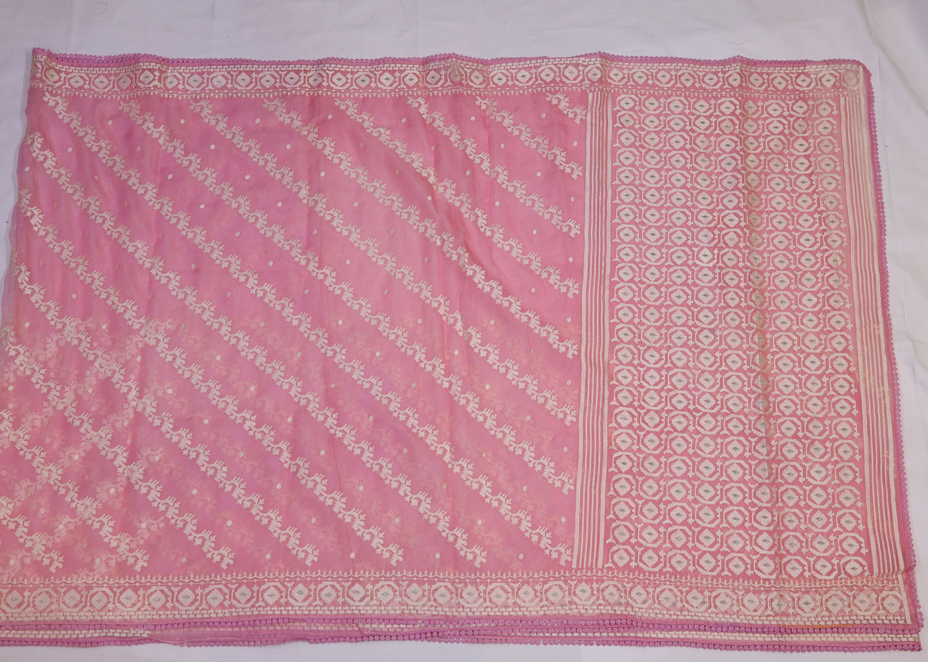 Organza Saree with Thread Embroidery