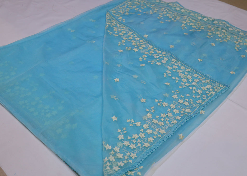 Organza Embroidery Saree