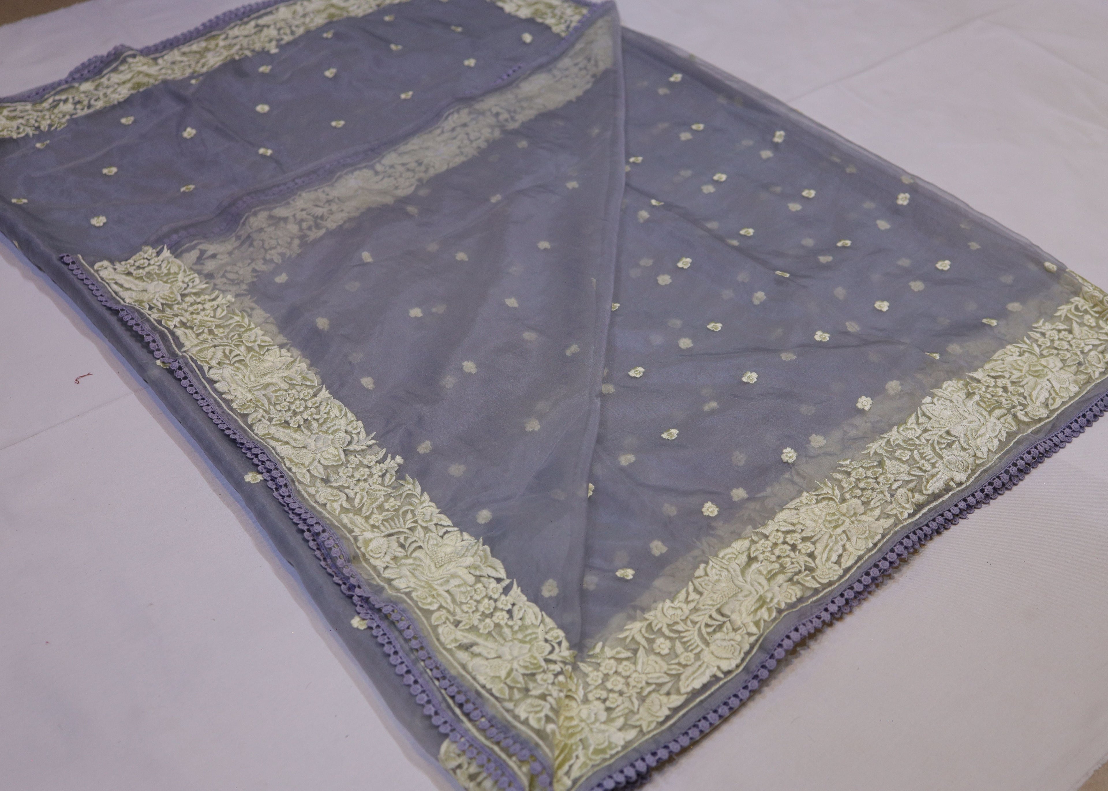 Organza Embroidery Saree