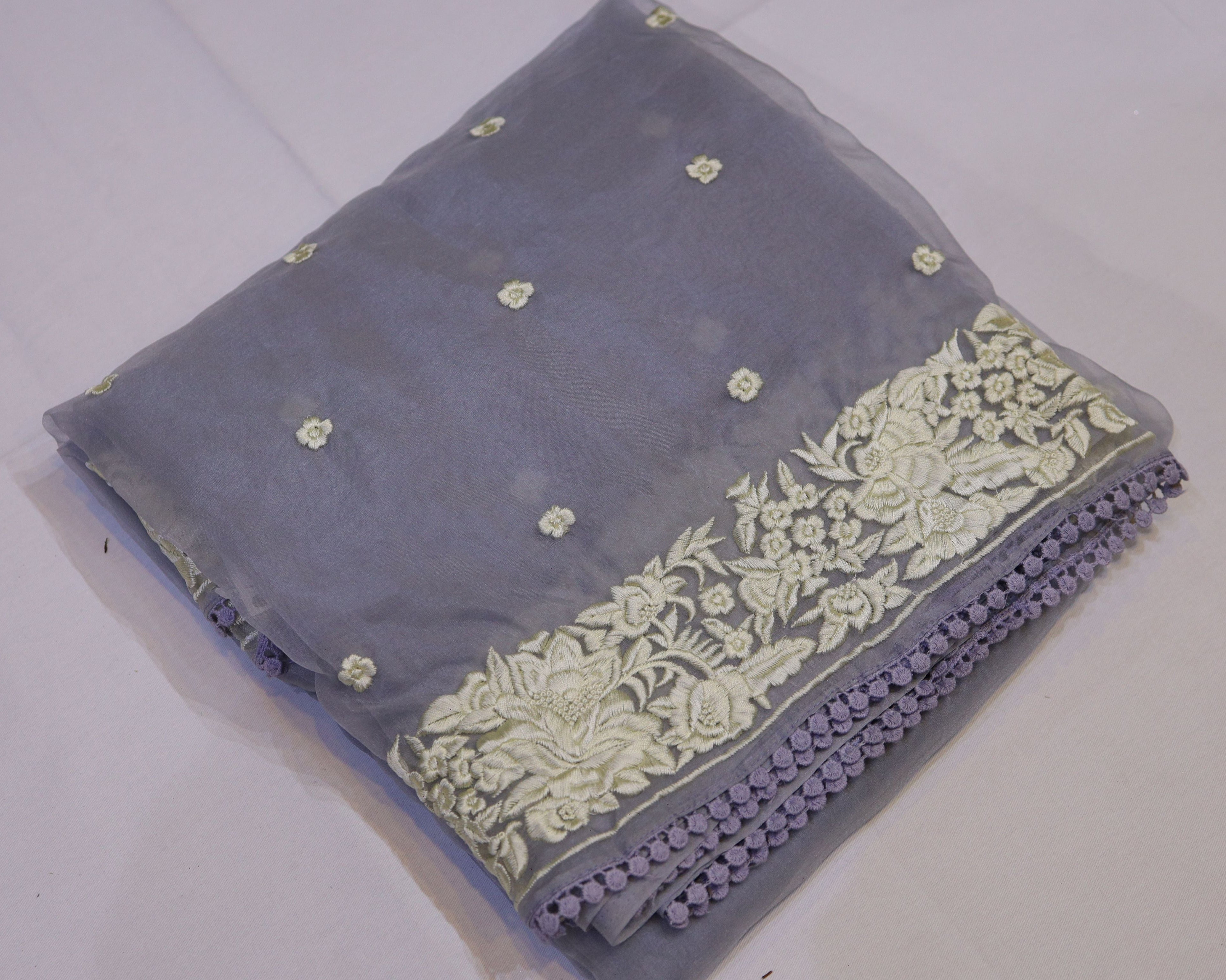 Organza Embroidery Saree
