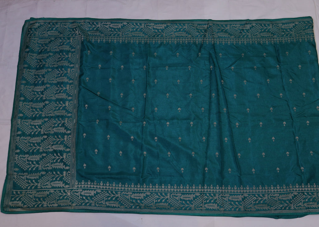 Thread Embroidery Semi Silk Saree