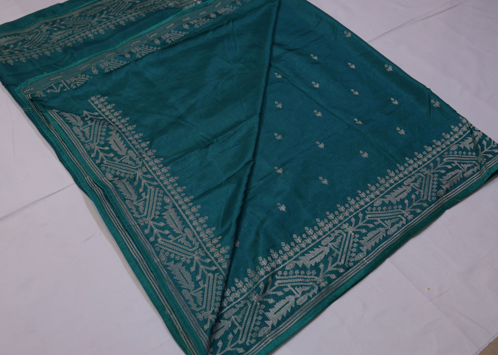 Thread Embroidery Semi Silk Saree