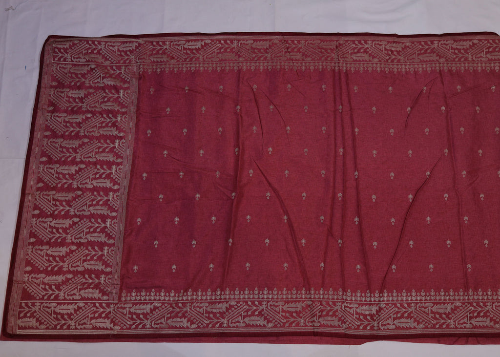 Thread Embroidery Semi Silk Saree