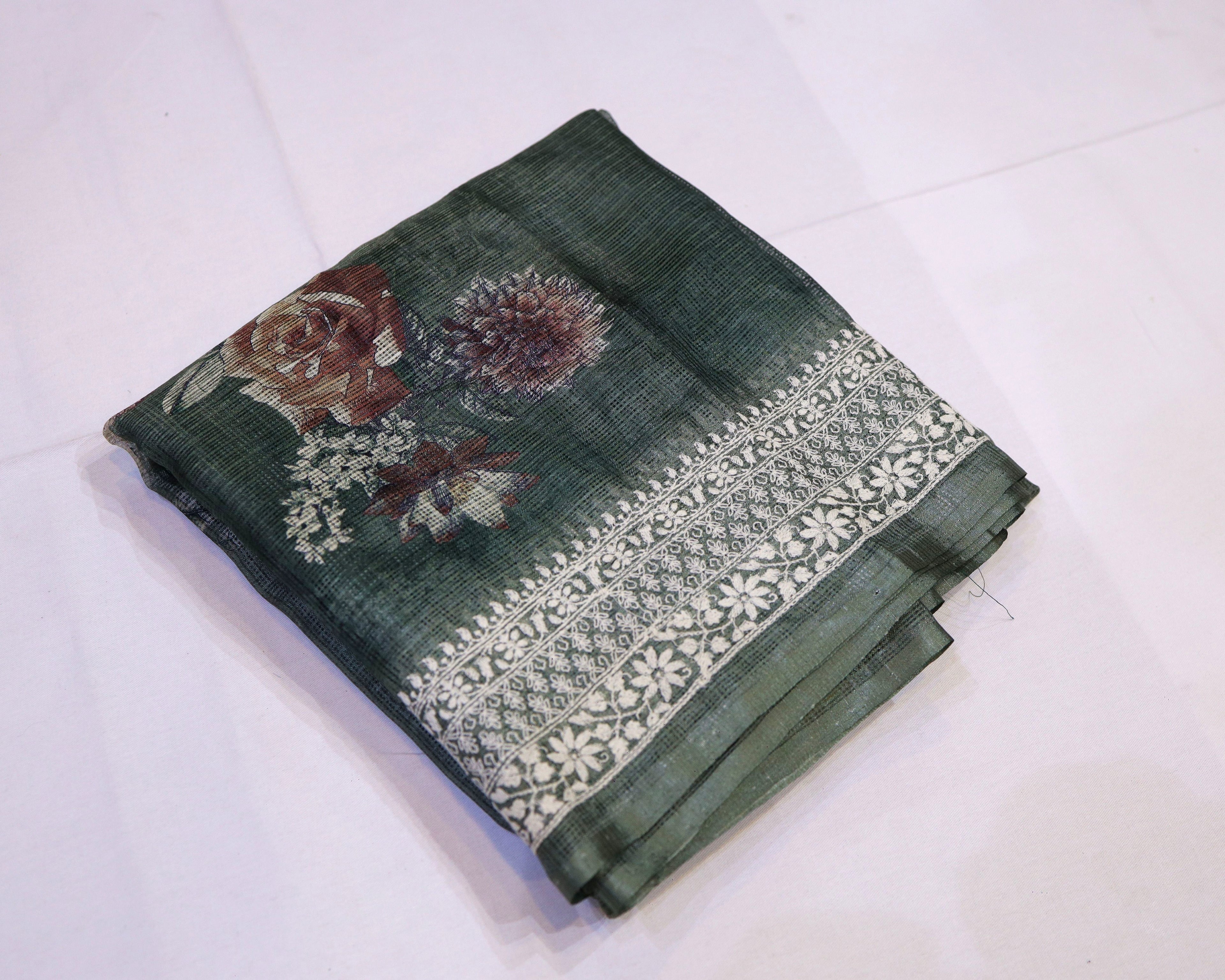 Floral Digital Print Kota Saree