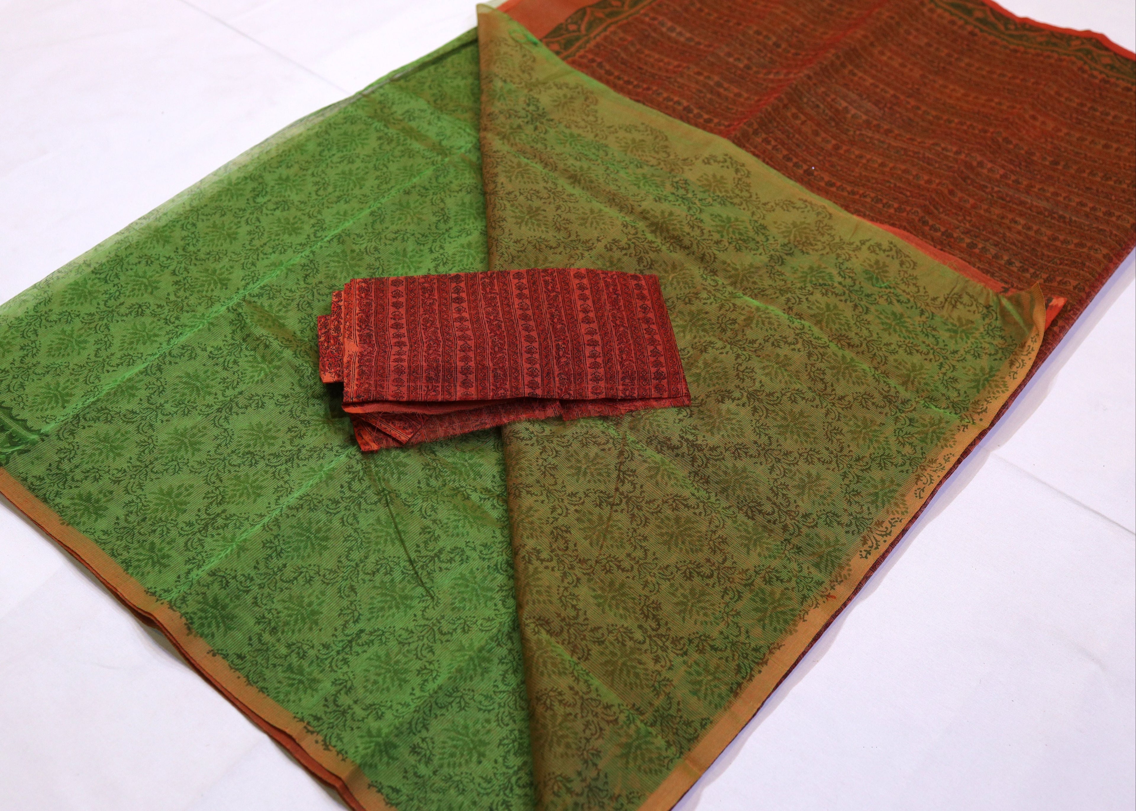 Kota Block Print Saree