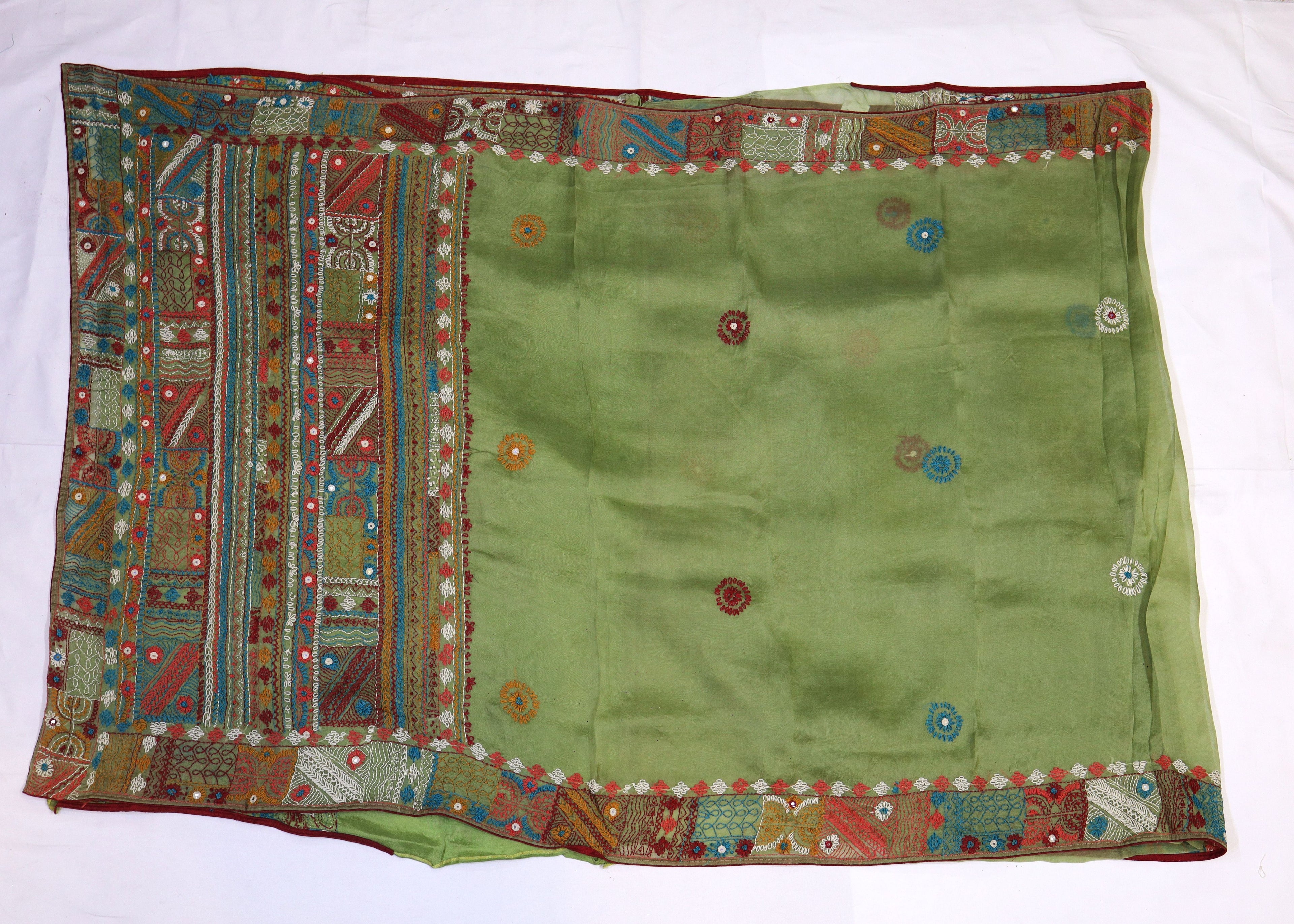 Organza Saree with Kutch Work