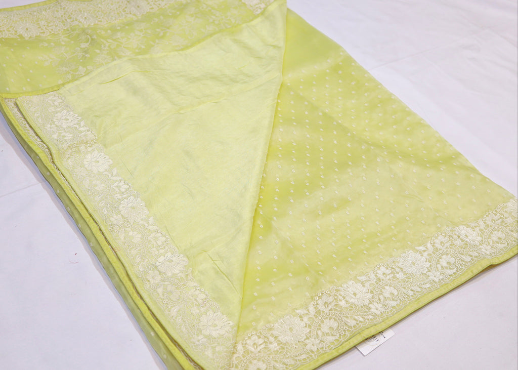 Organza Embroidery Saree