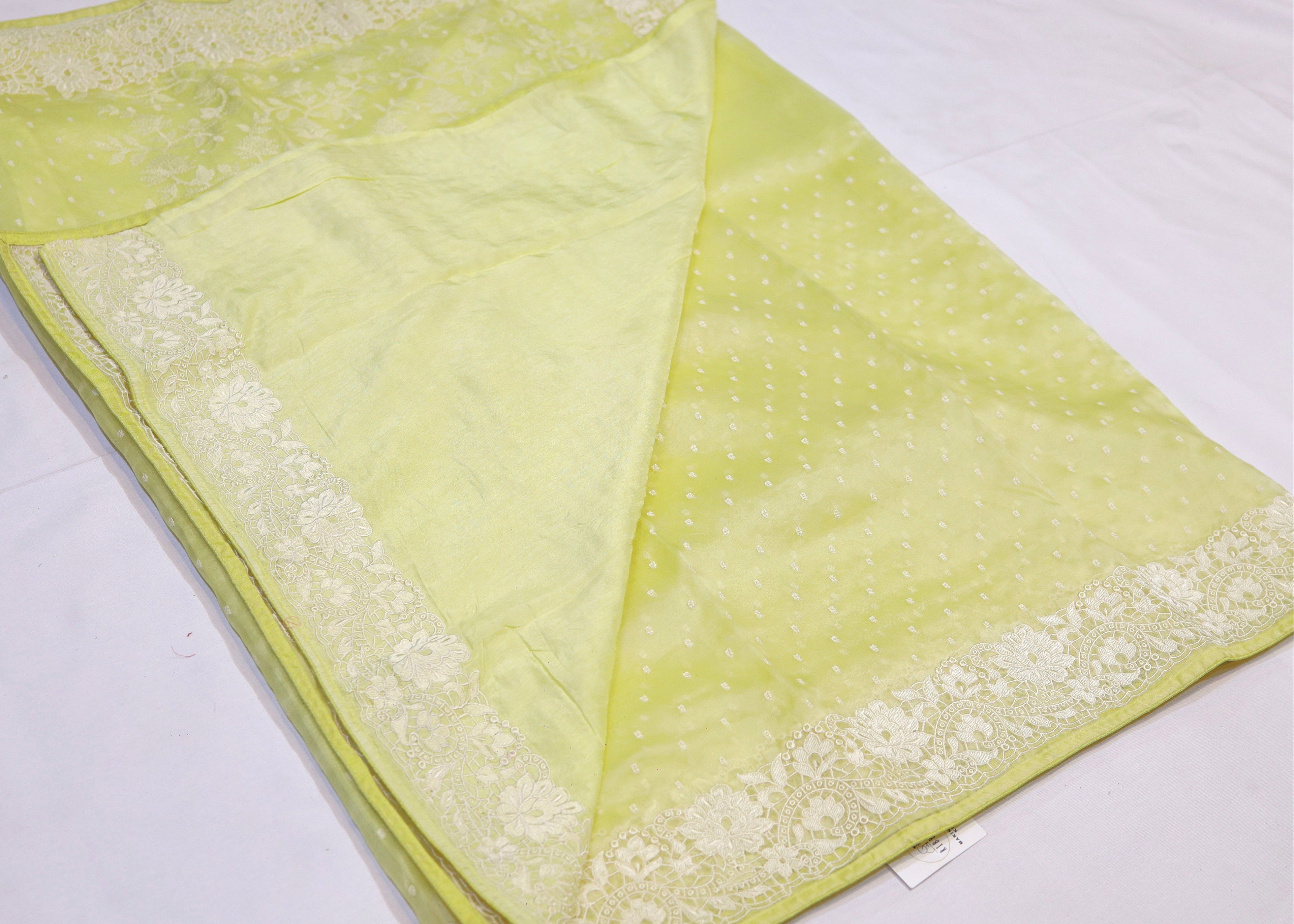 Organza Embroidery Saree