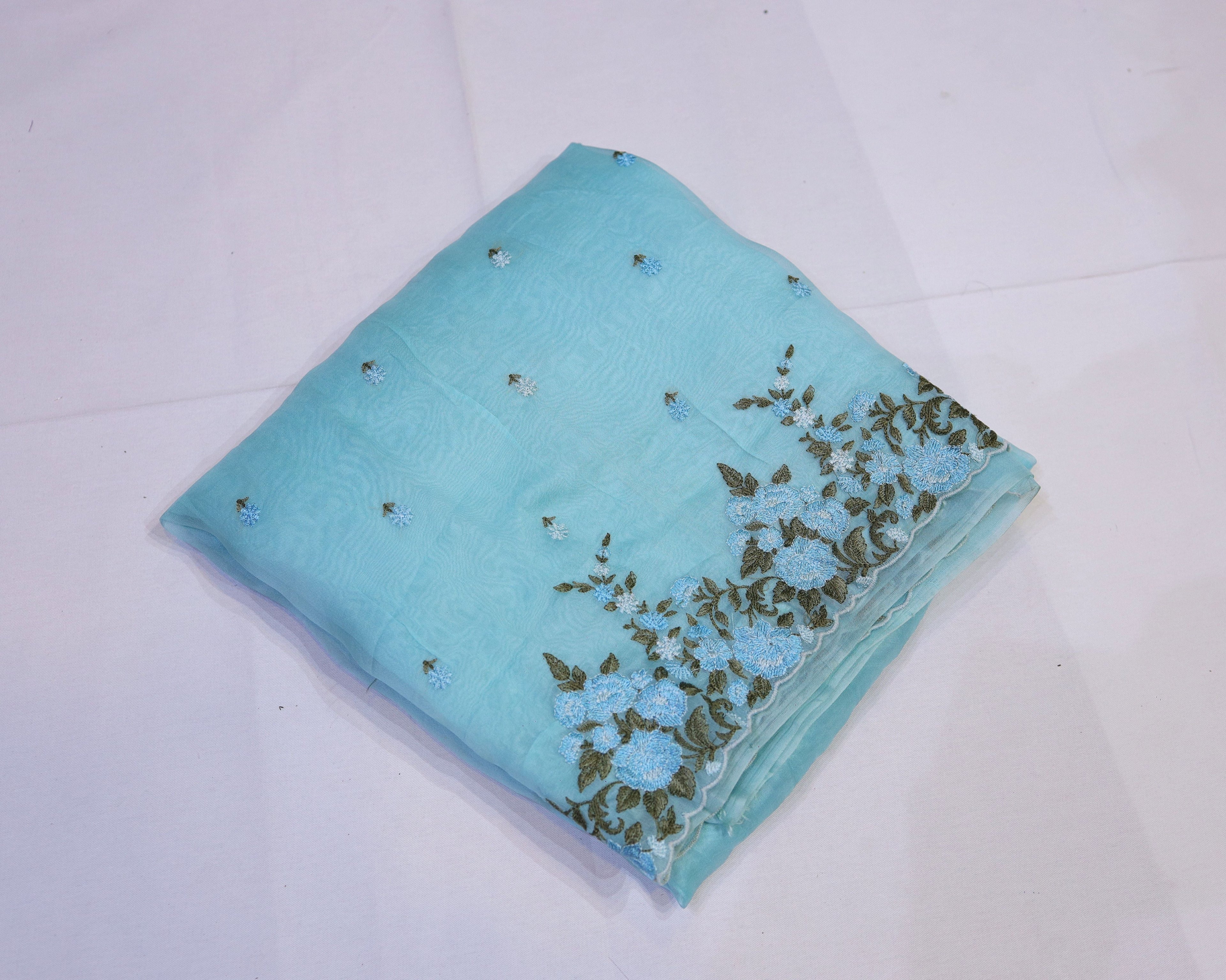 Organza Embroidery Saree