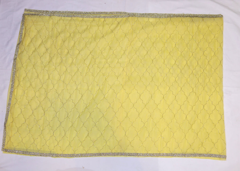 Organza Saree with Cut Bead Work