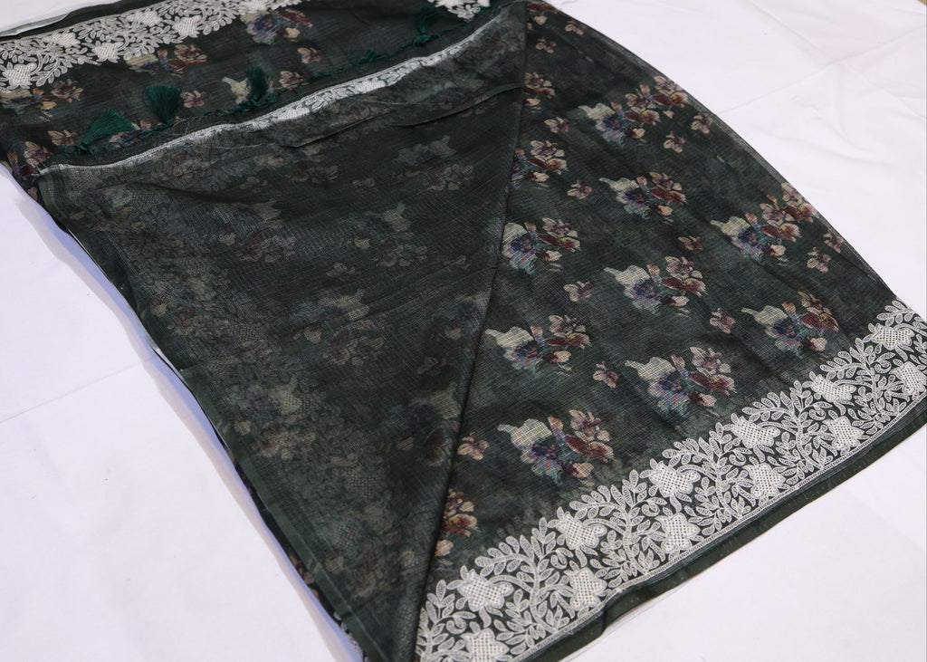 Floral Digital Print Kota Saree