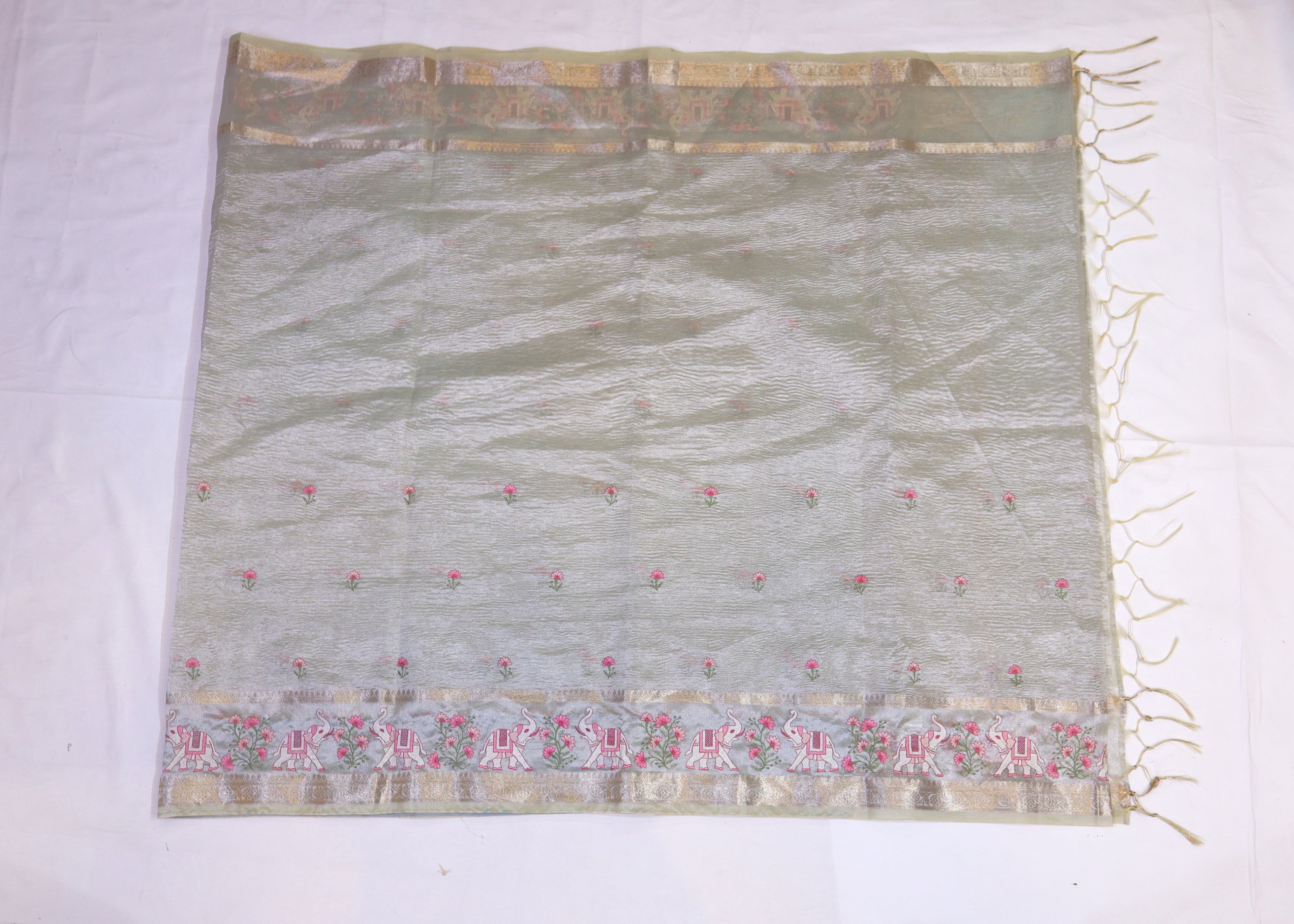 Crushed Tissue Saree