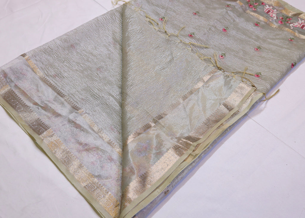Crushed Tissue Saree