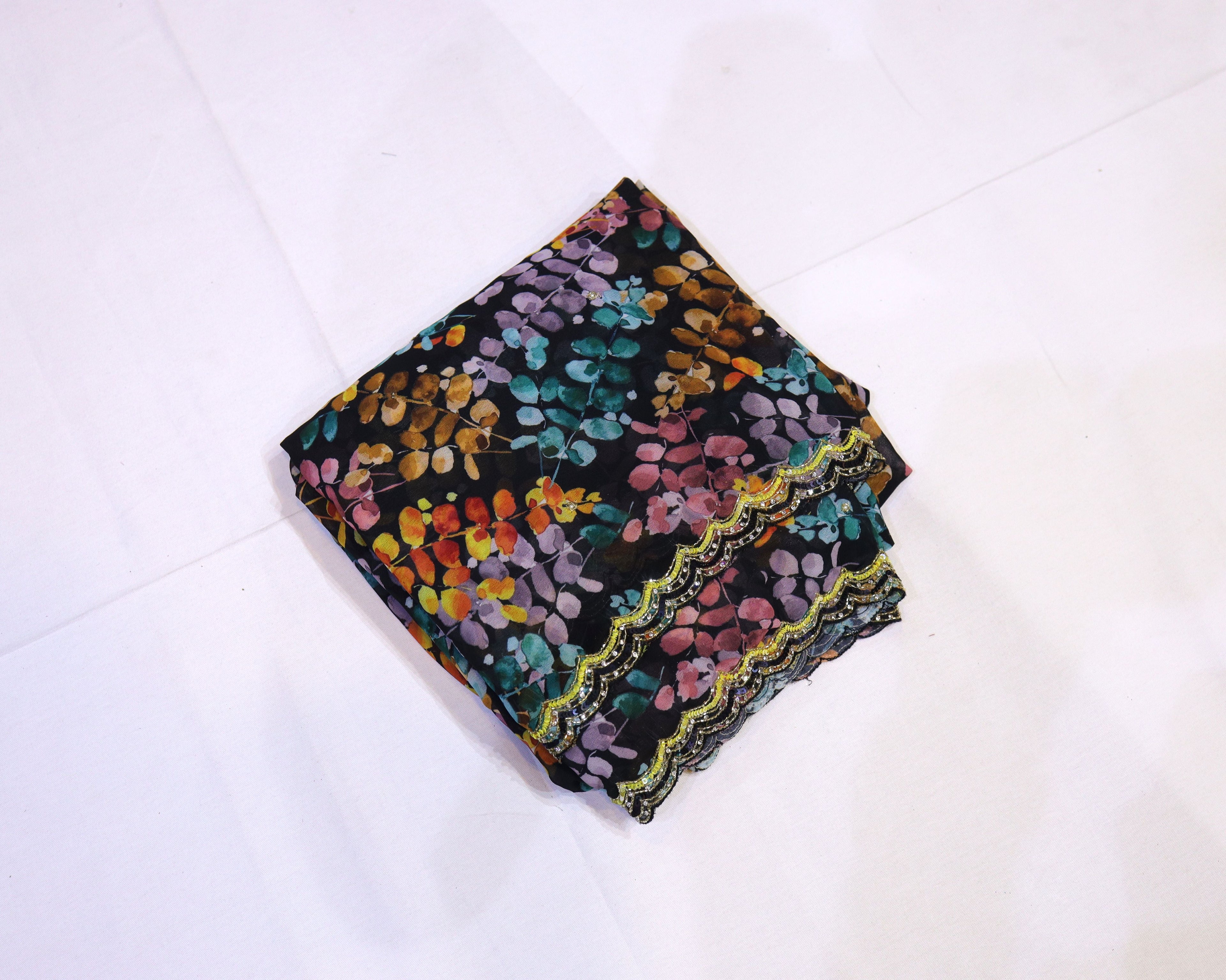 Organza Saree with Digital Floral Print
