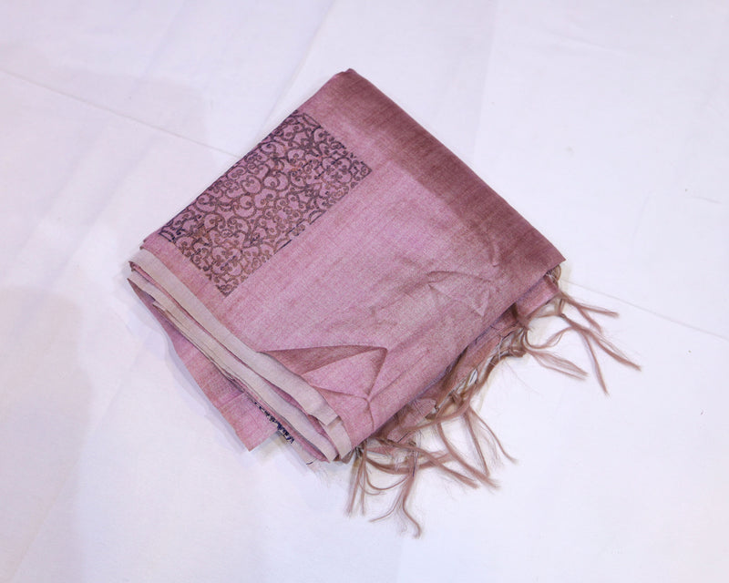 Semi Silk Saree with Square Buttas