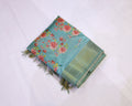 Semi Silk Saree with Floral Digital Print