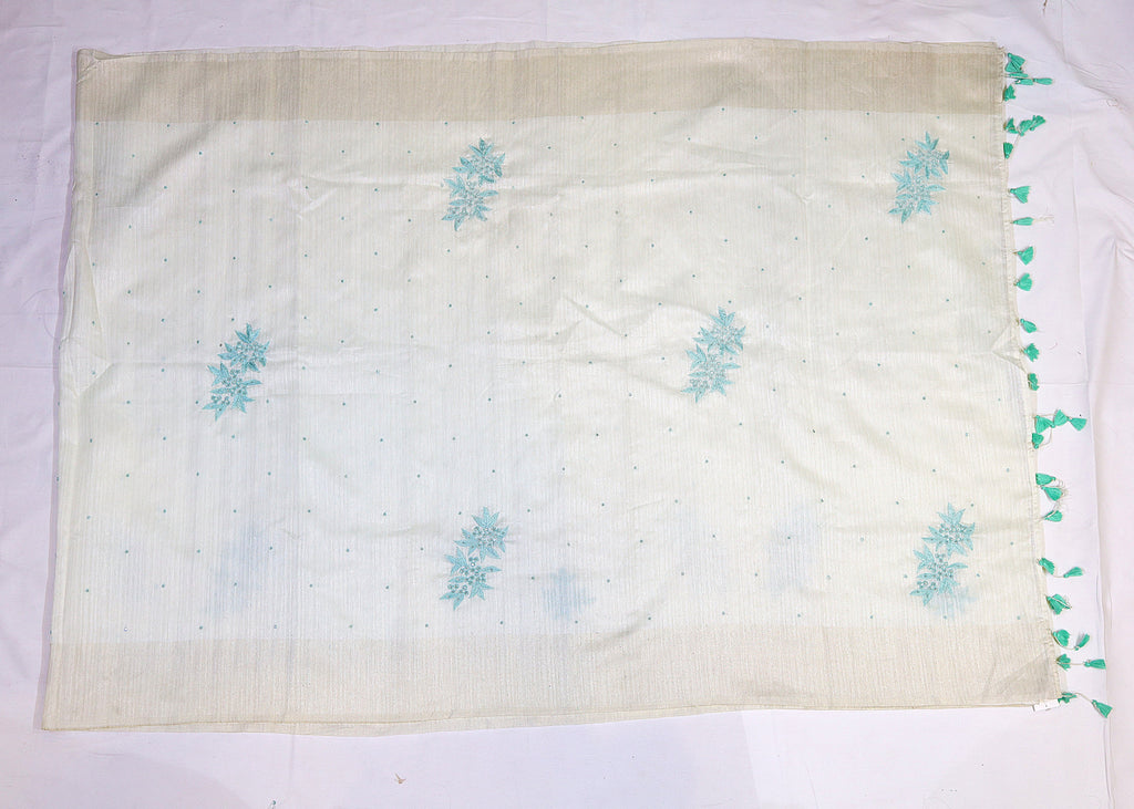 Semi Silk Saree with Embroidery