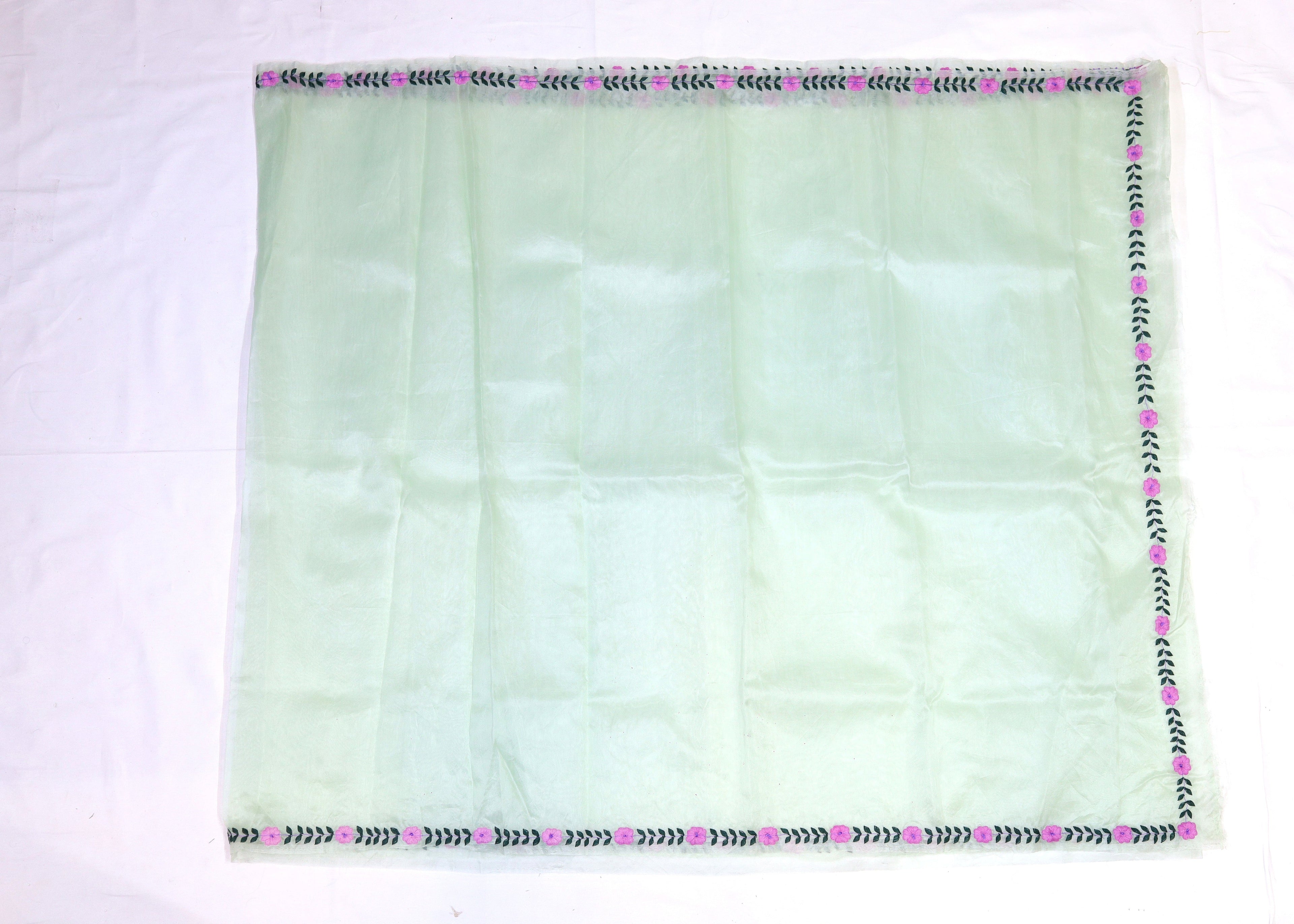 Organza Saree with Hand Embroidery