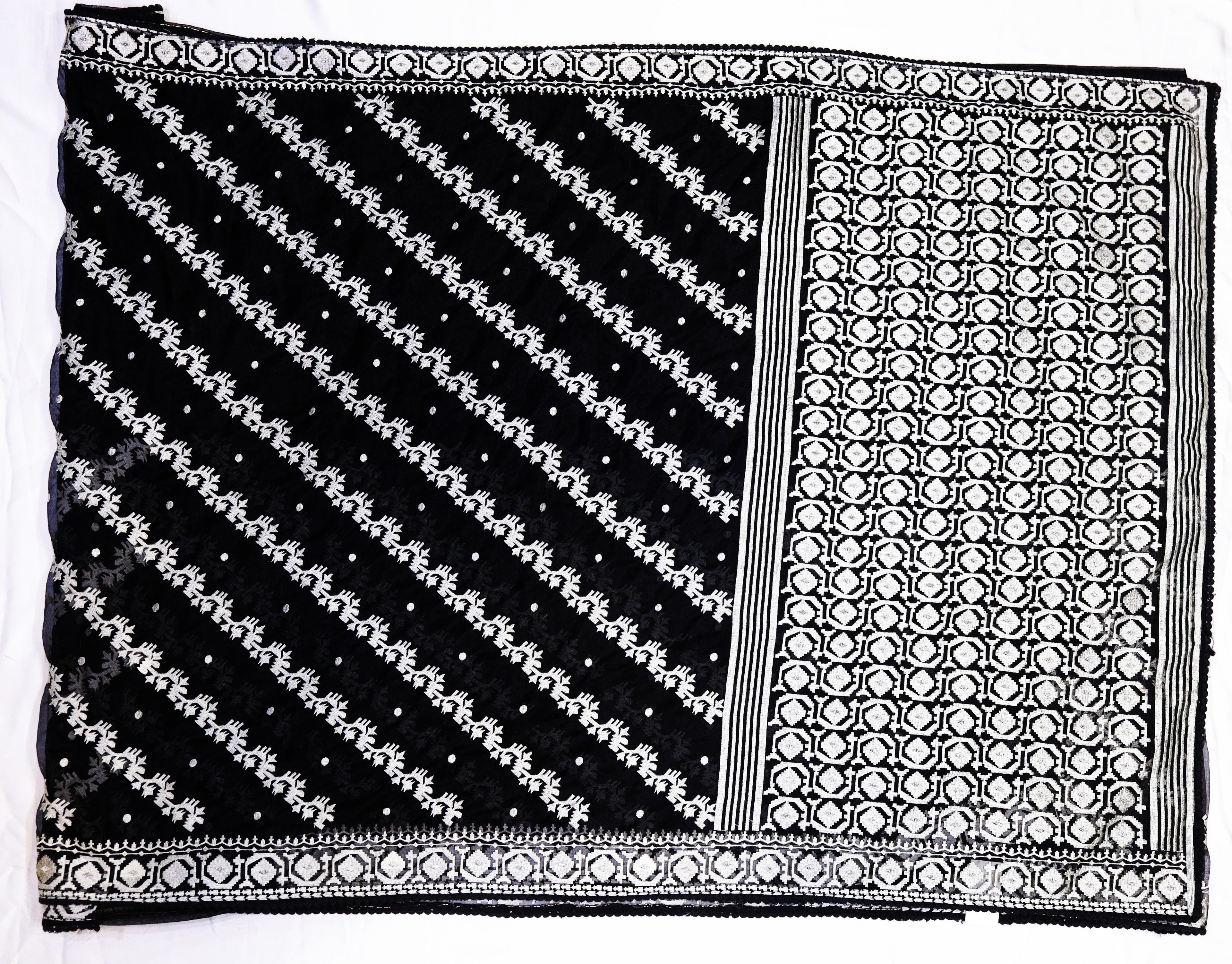 Organza Saree with Thread Embroidery