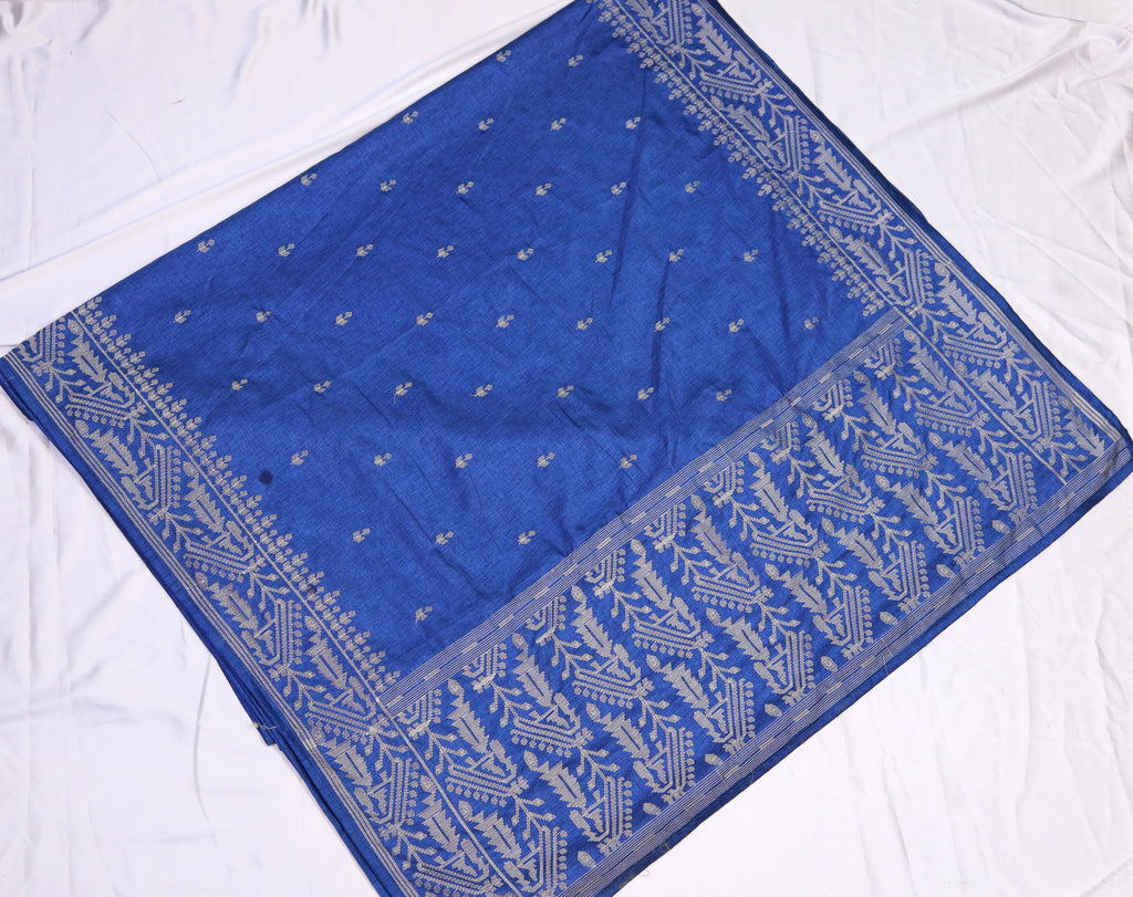 Thread Embroidery Semi Silk Saree