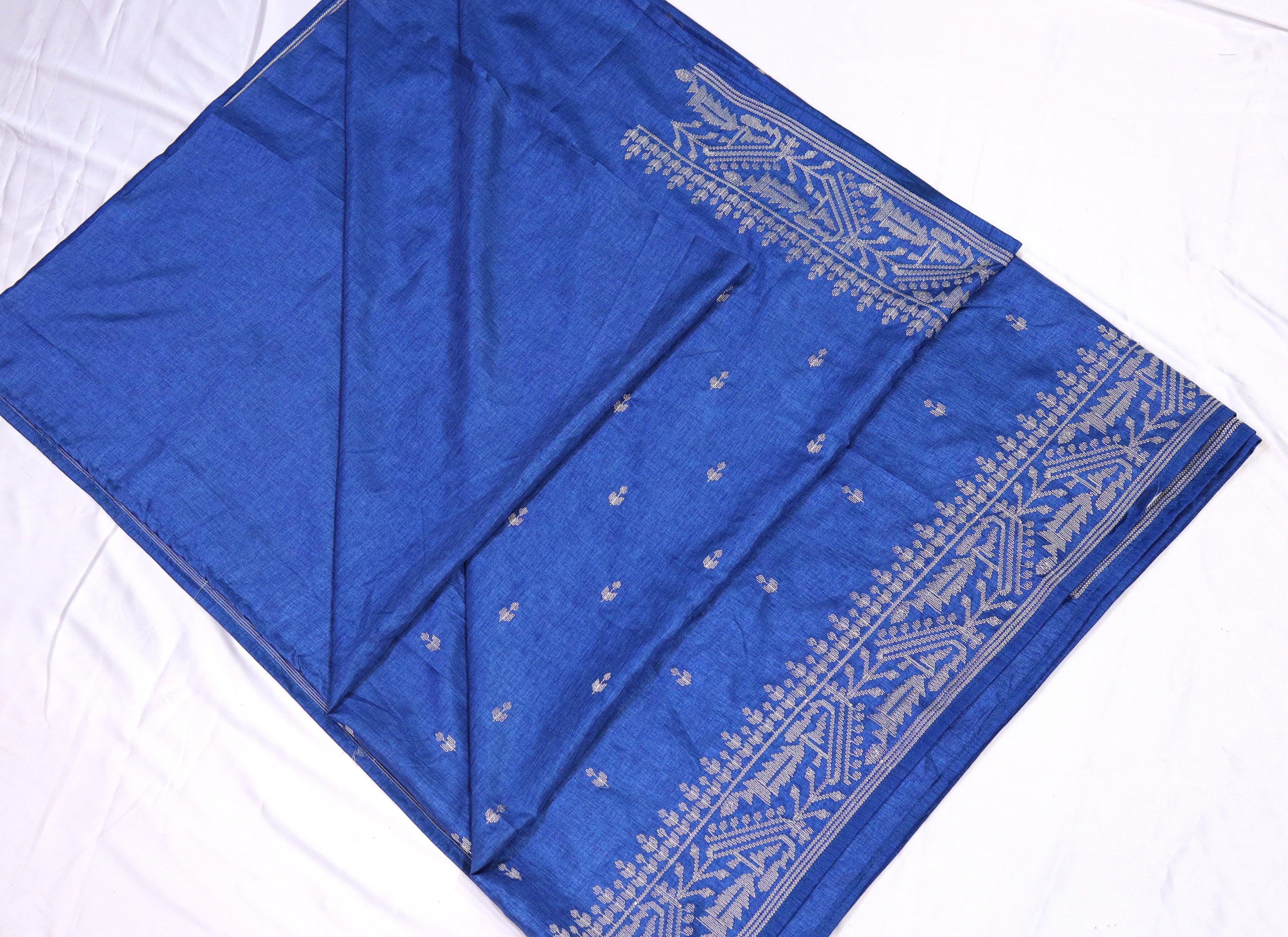 Thread Embroidery Semi Silk Saree