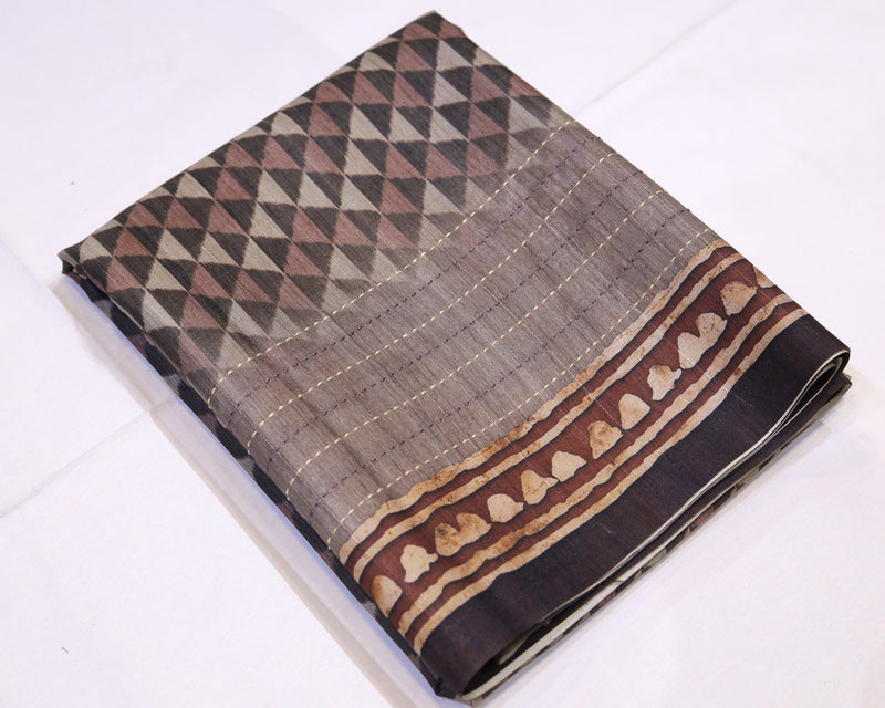 Kantha Work Saree