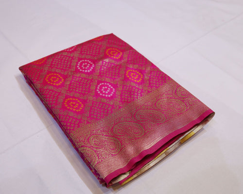 Bandhini Print Saree - Studio Ribbons