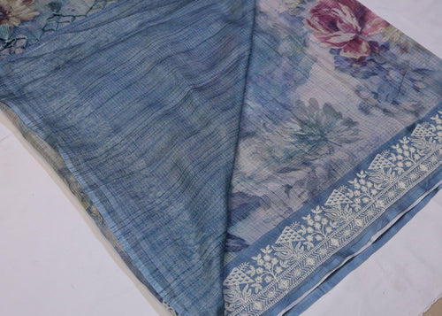 Floral Digital Print Kota Saree - Studio Ribbons