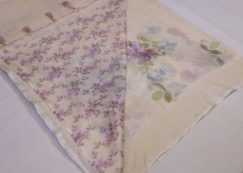 Floral Digital Print Kota Saree - Studio Ribbons