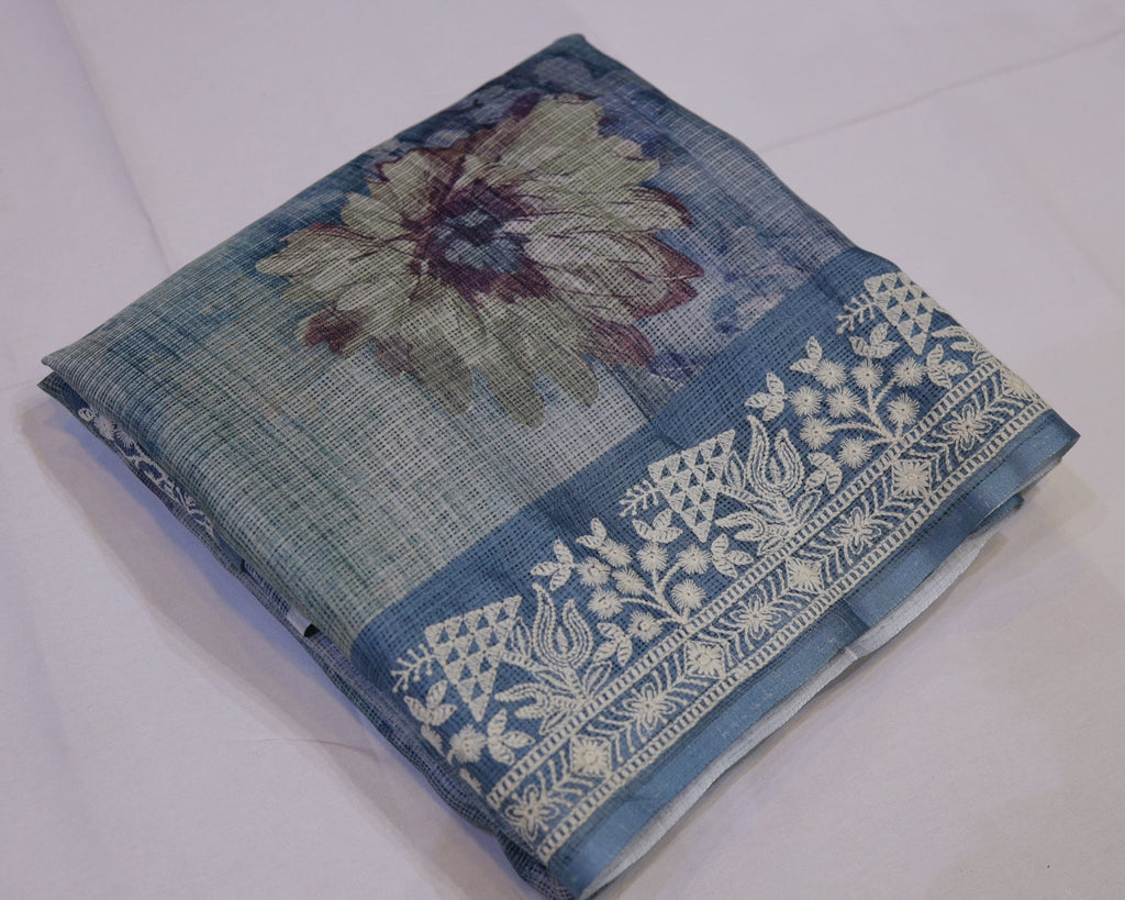 Floral Digital Print Kota Saree - Studio Ribbons