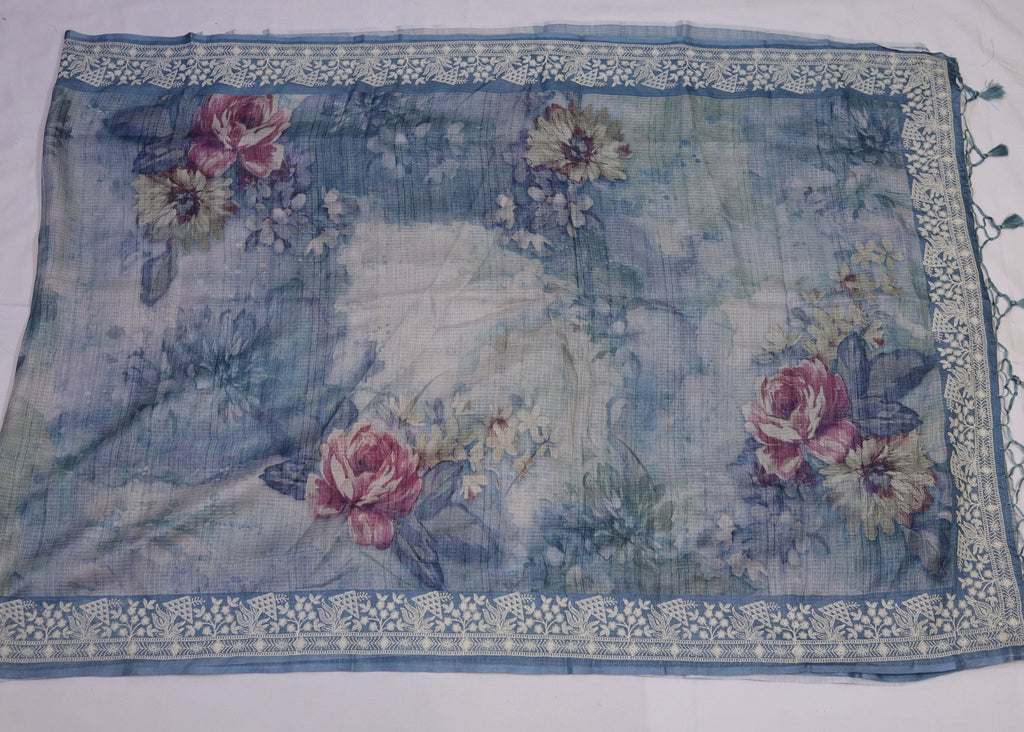 Floral Digital Print Kota Saree - Studio Ribbons