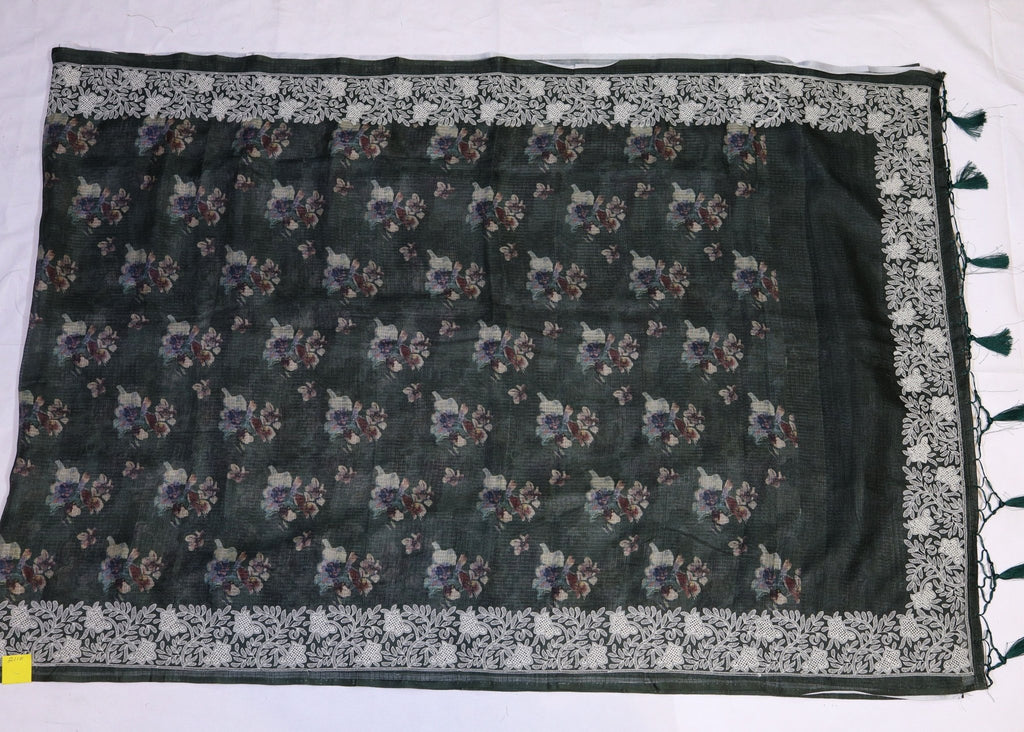 Floral Digital Print Kota Saree - Studio Ribbons