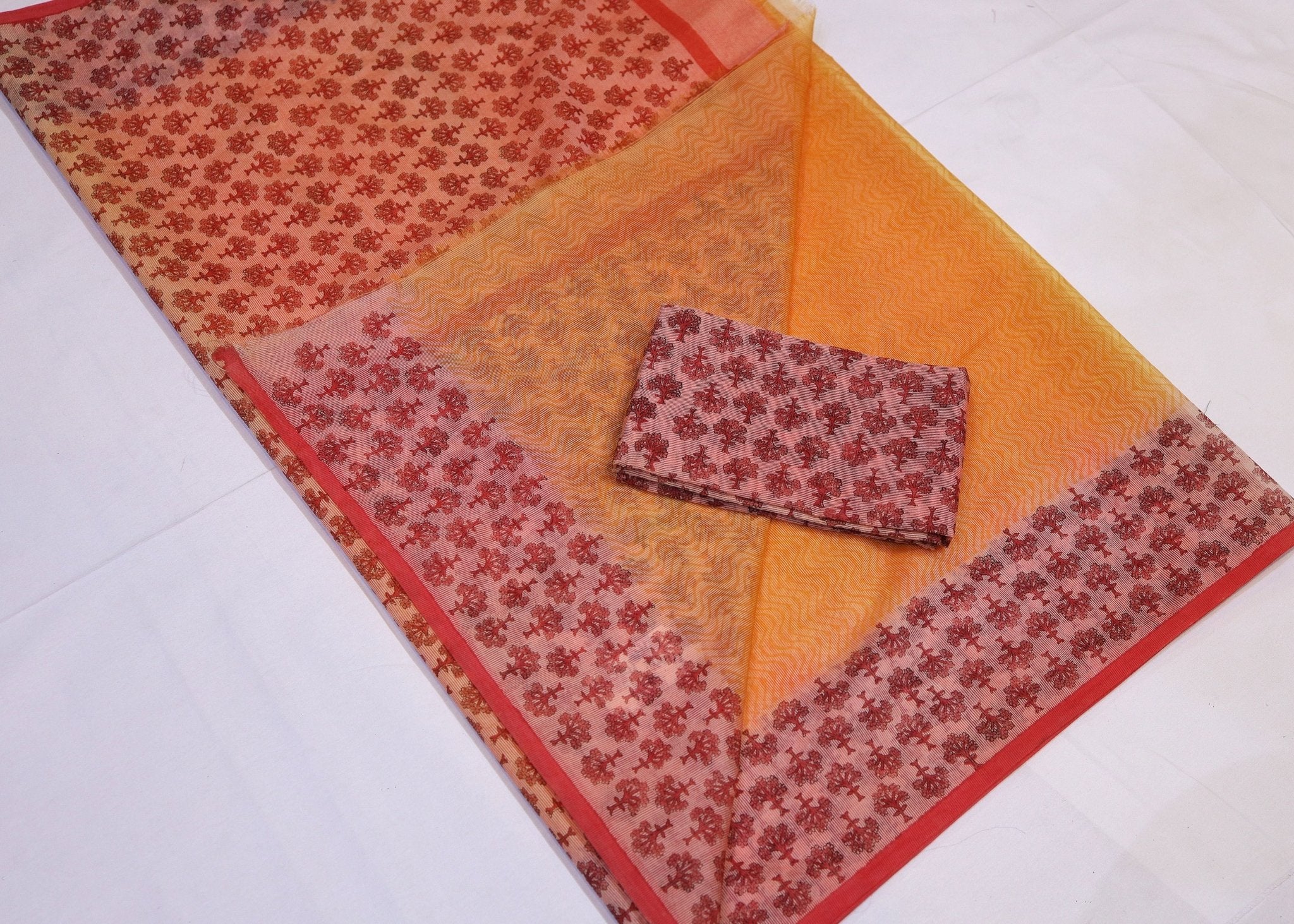 Kota Block Print Saree - Studio Ribbons