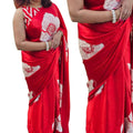 Modal Satin Silk Saree with Blouse Piece - Studio Ribbons