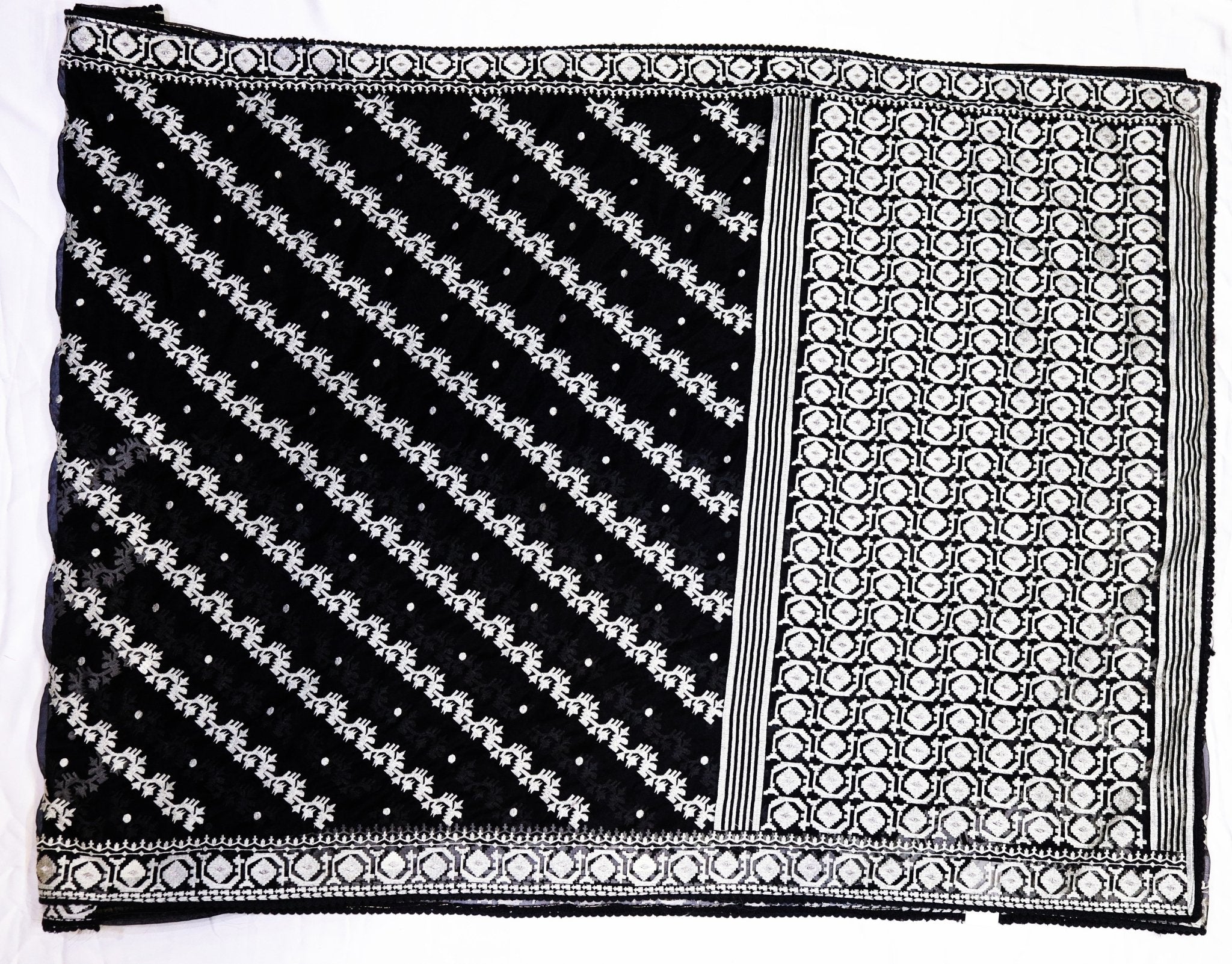 Organza Saree with Thread Embroidery - Studio Ribbons