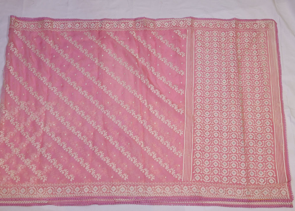 Organza Saree with Thread Embroidery - Studio Ribbons