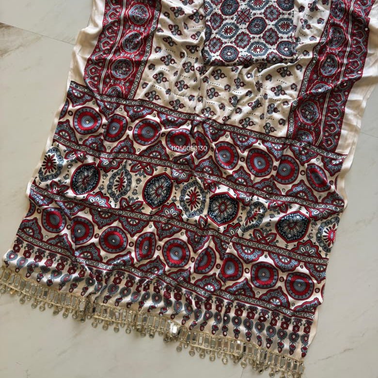 Premium Semi Modal Silk Saree with Heavy Real Mirror Work & Blouse Piece - Studio Ribbons