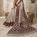 Premium Semi Modal Silk Saree with Heavy Real Mirror Work & Blouse Piece - Studio Ribbons